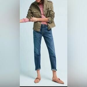 Citizens of Humanity Blue Elsa Mid Rise Slim‎ Fit Crop Jeans Size 27